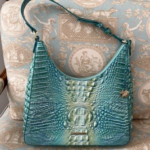 NWT Auth BRAHMIN Tabitha Seafoam ombré Melbourne shoulder Bag Handbag